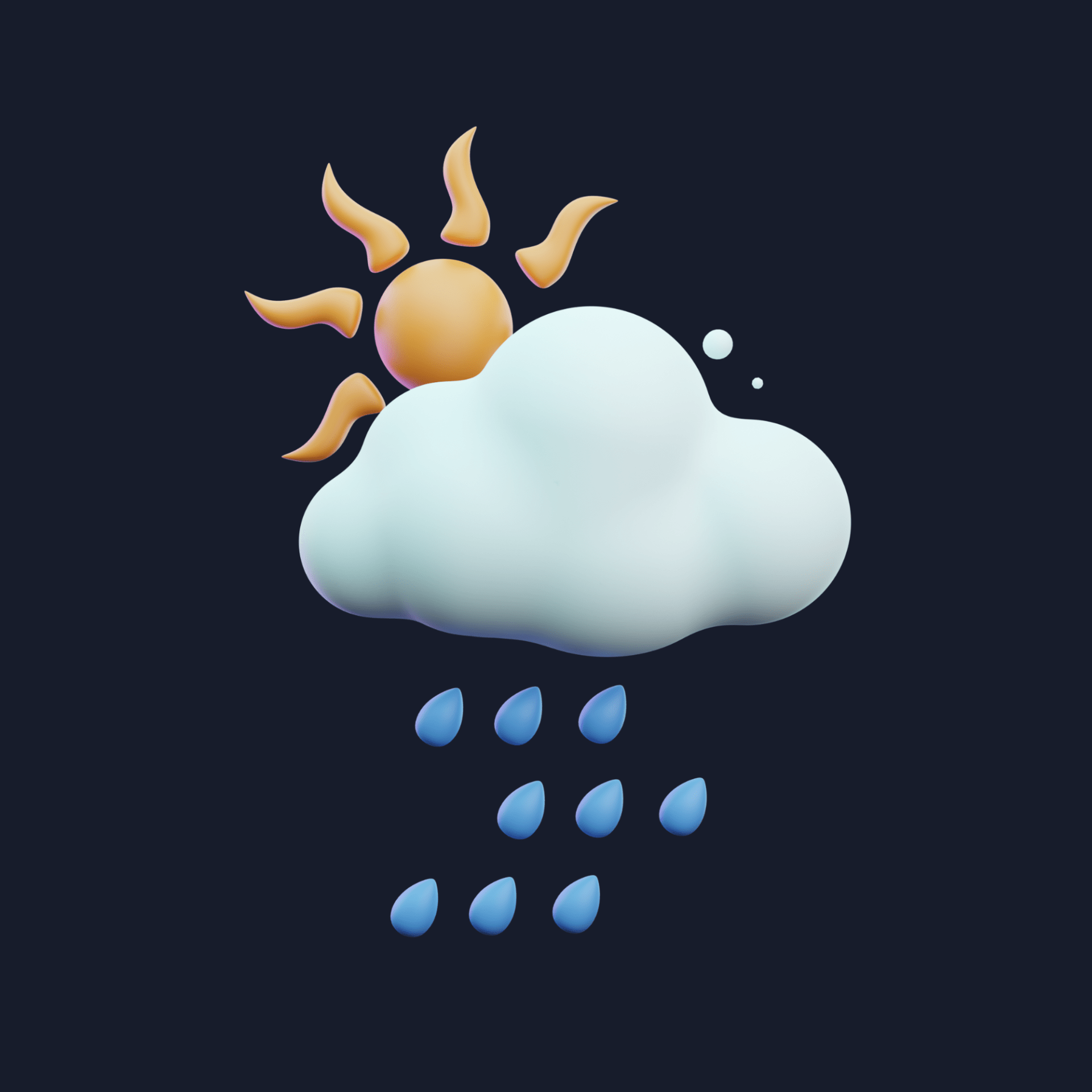 sun-cloud-with-raindrop-3d-illustration