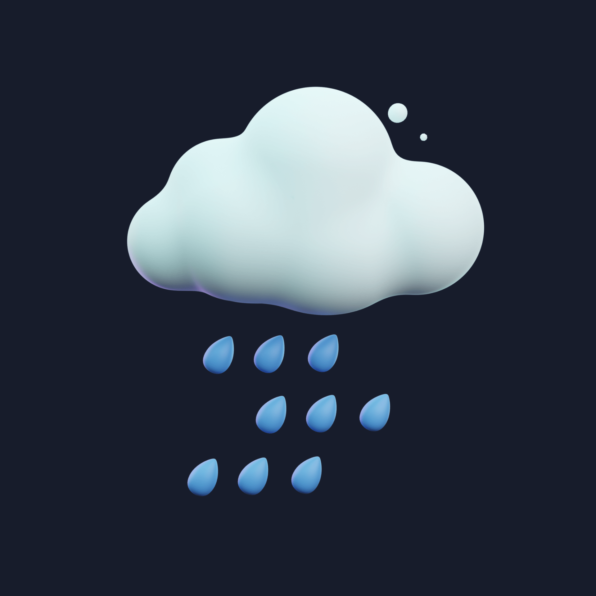 cloud-with-raindrop-3d-illustration