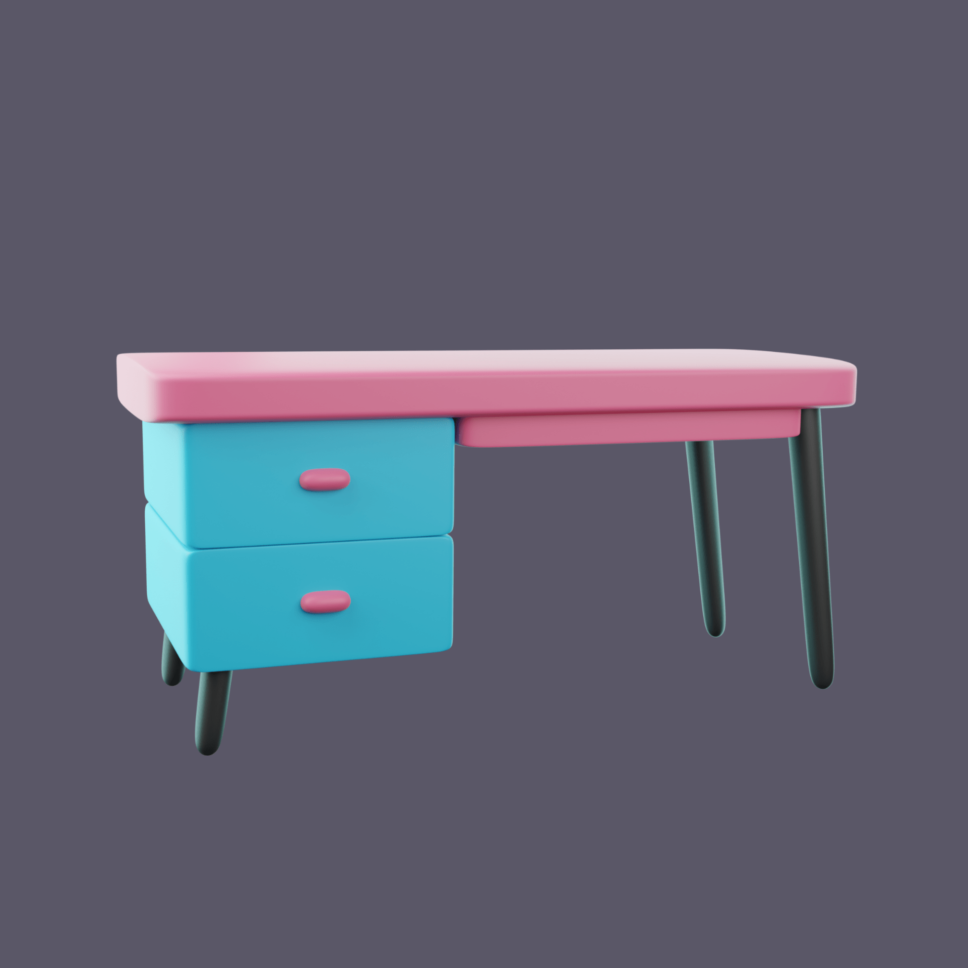 office-desk-table-3d-illustration