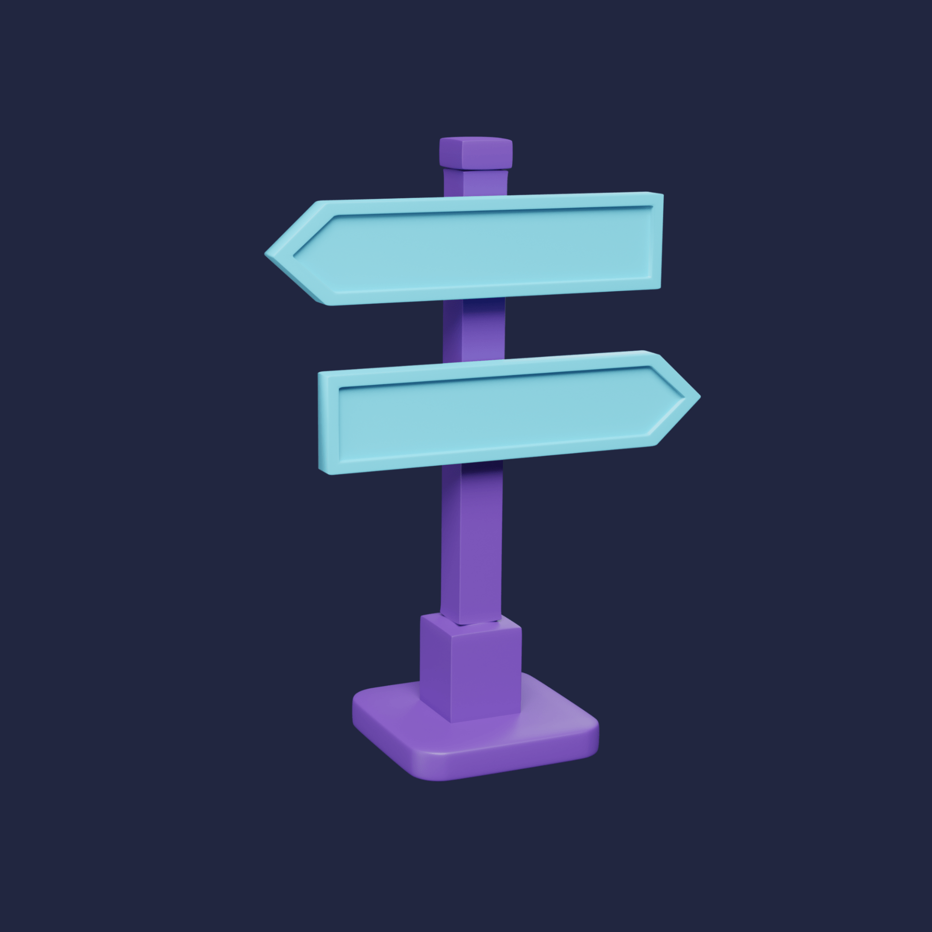 directional-sign-3d-object