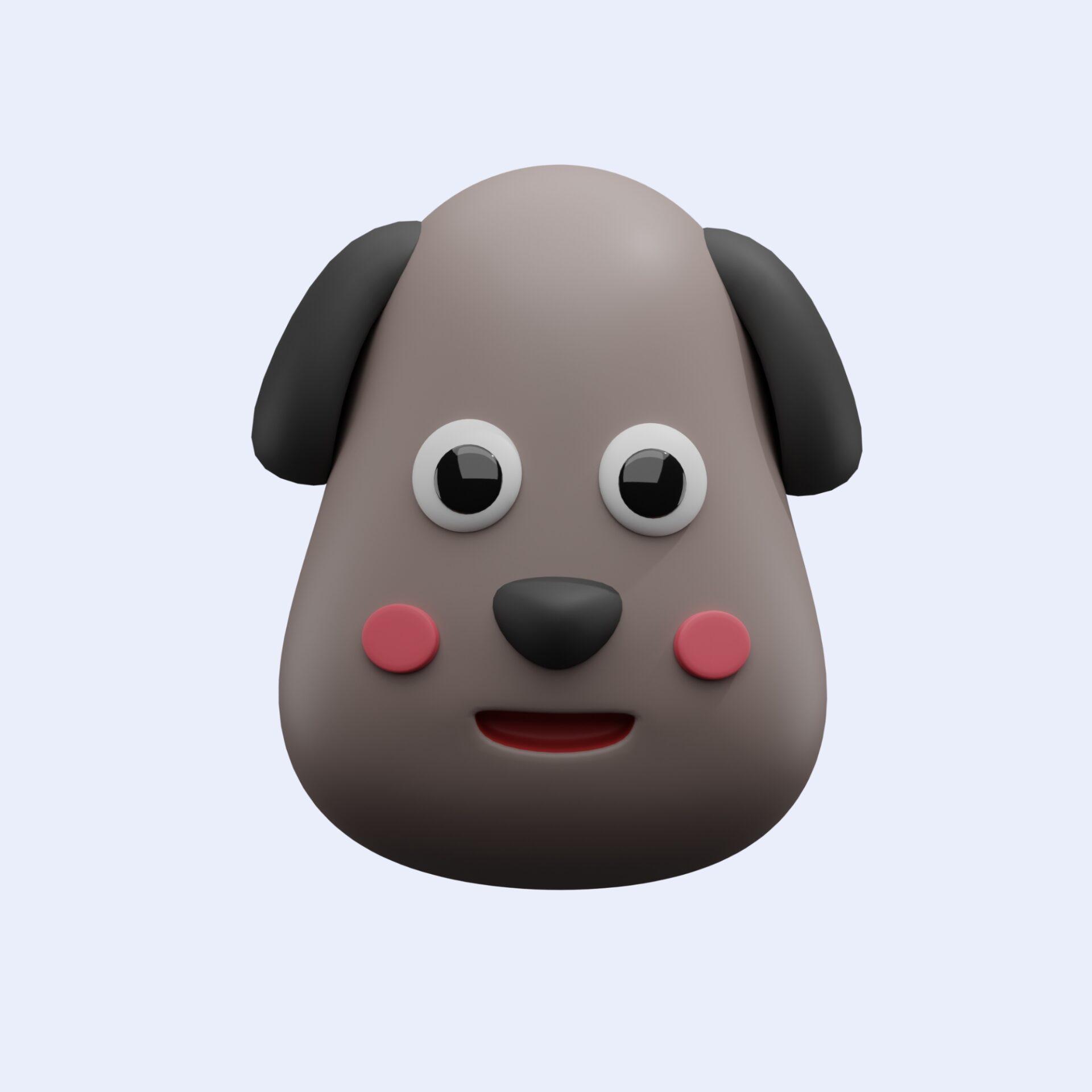 cute-cartoon-dog-animal-character-3d-rendering-dog-avatar-dog-face-dog-head-emoji-dog-head-animal-head-3d-icon