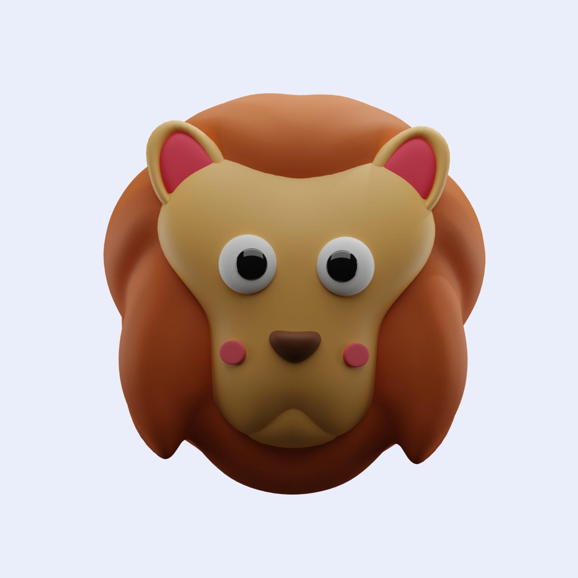 lion-avatar-cute-cartoon-lion-icon-minimal-lion-facehead-emoji-lion-face-yellow-lion-head-lion-head-animal-head-3d-icon