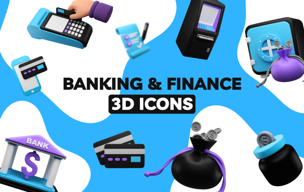 Banking & Finance 3D Icon Pack