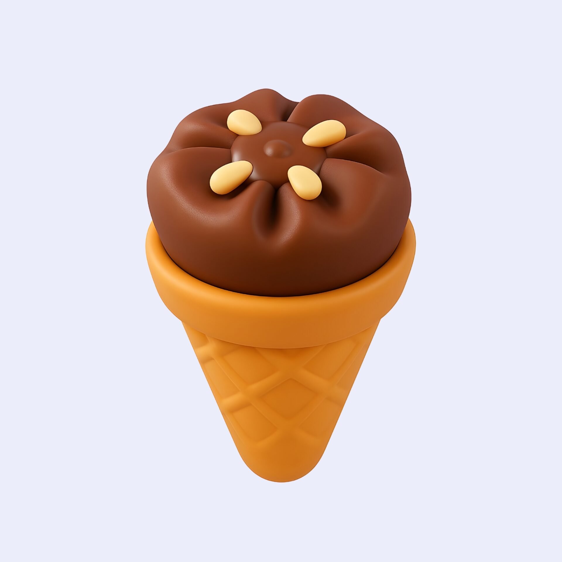 cone-ice-cream-3d-icon-delicious-tasty-appetizer-dish-fast-food-junk-food-snack
