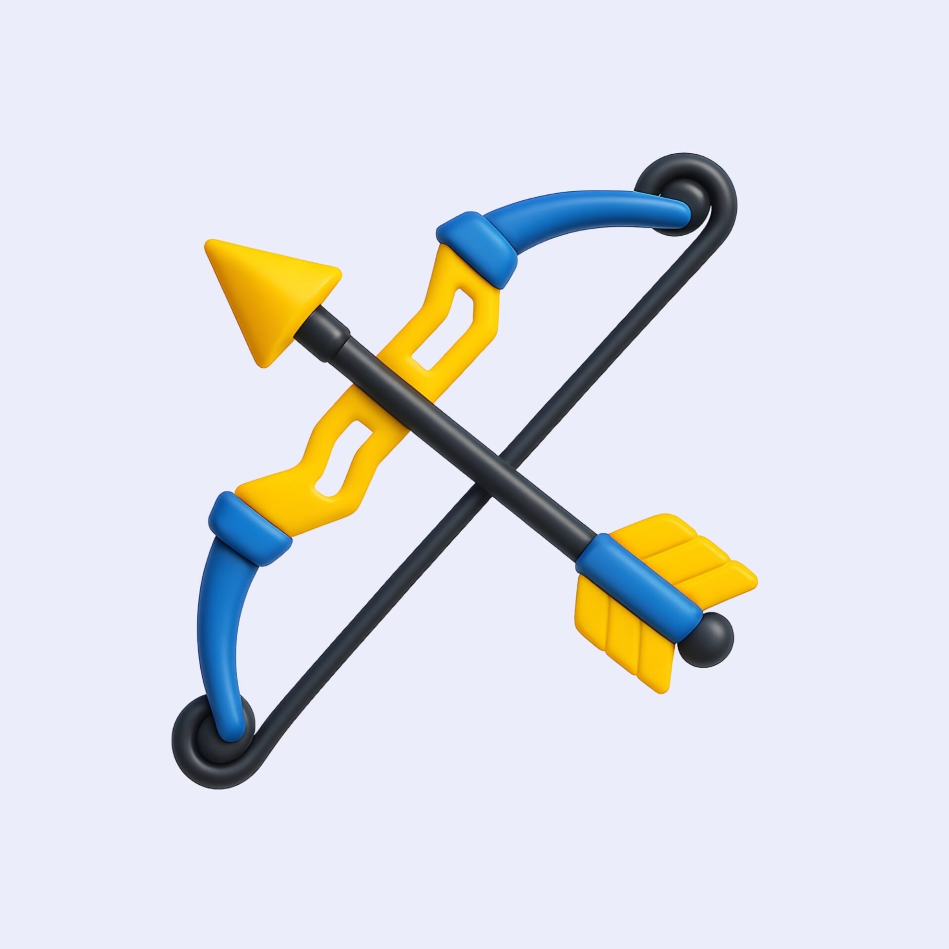archery-3d-icon-bow-arrow-hunting-shooting-weapon-target-crossbow-bullseye-hunter-play-sports-equipment-athlete-outdoor-game-sports-gear-leisure-hobby-olympic-game