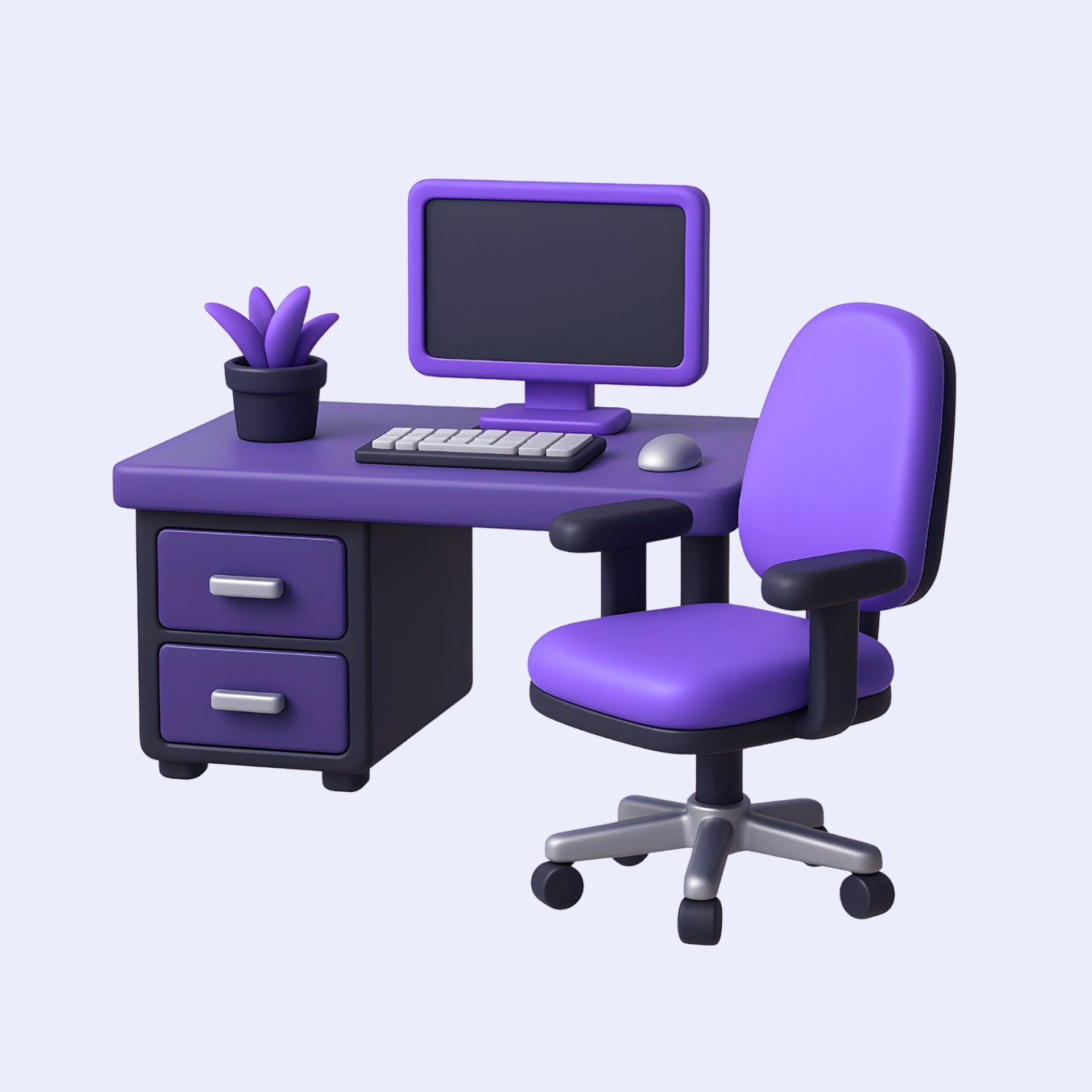 office-desk-with-computer-3d-icon-remote-work-setup-desk-chair-desk-table-working-desk-computer-table-workplace-work-from-home