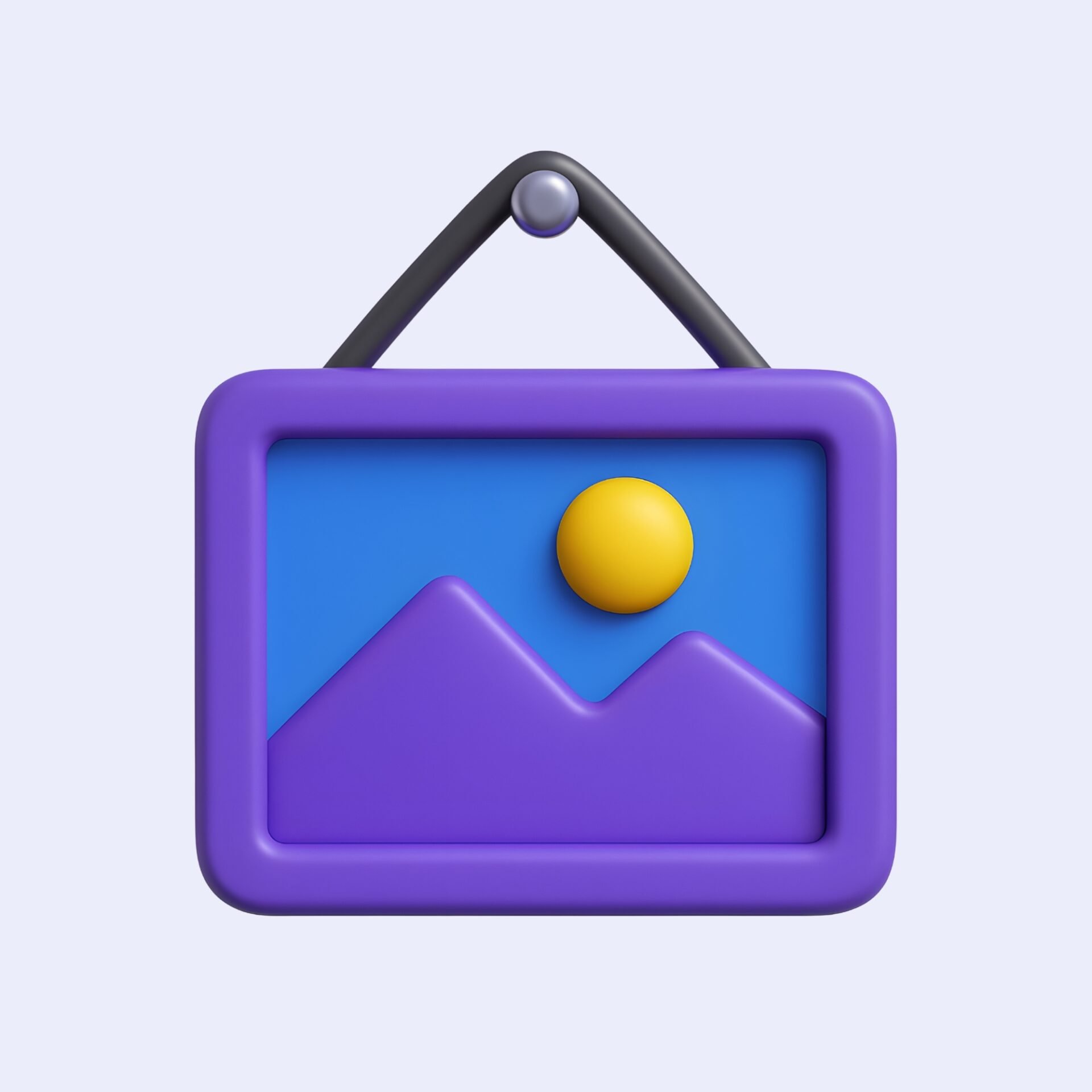 hanging-photo-frame-3d-icon-picture-frame-landscape-frame-wall-decor-image-gallery-photography-art-wall-frame