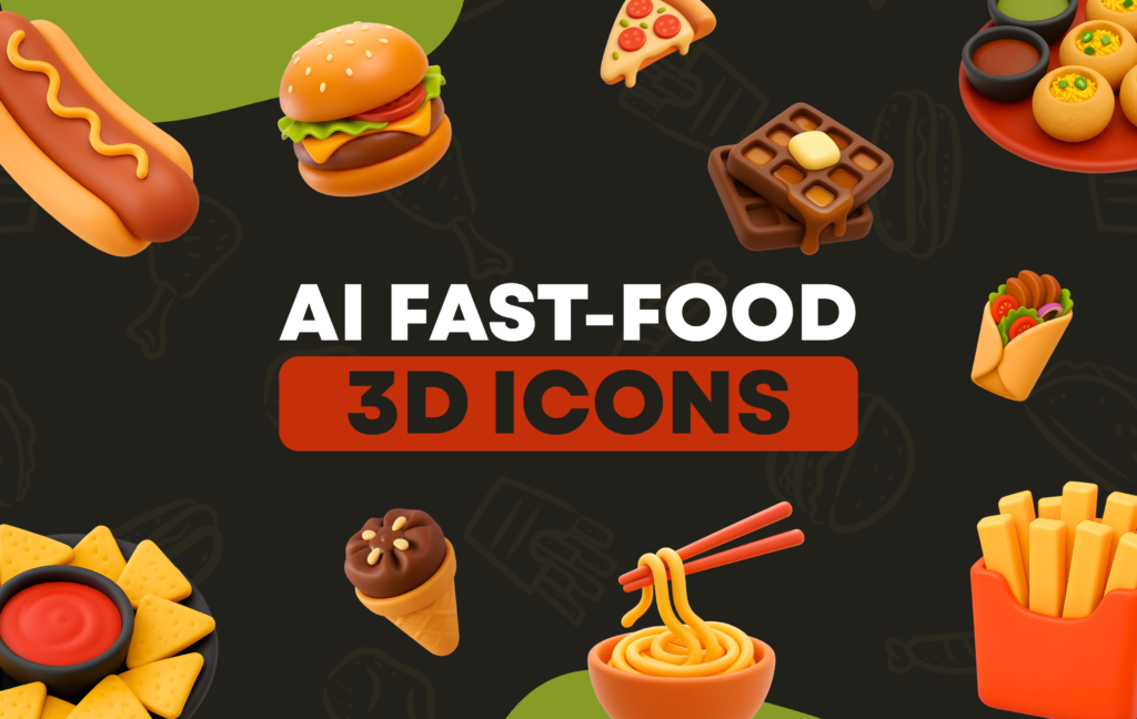 AI Fast Food 3D Icons
