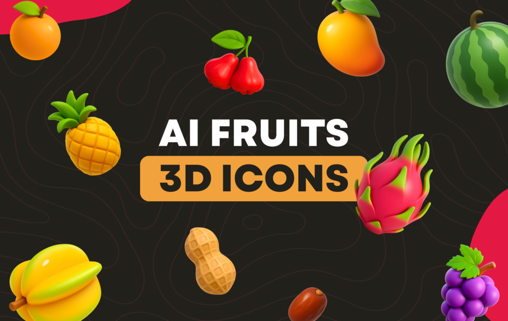 AI Fruits 3D Icons