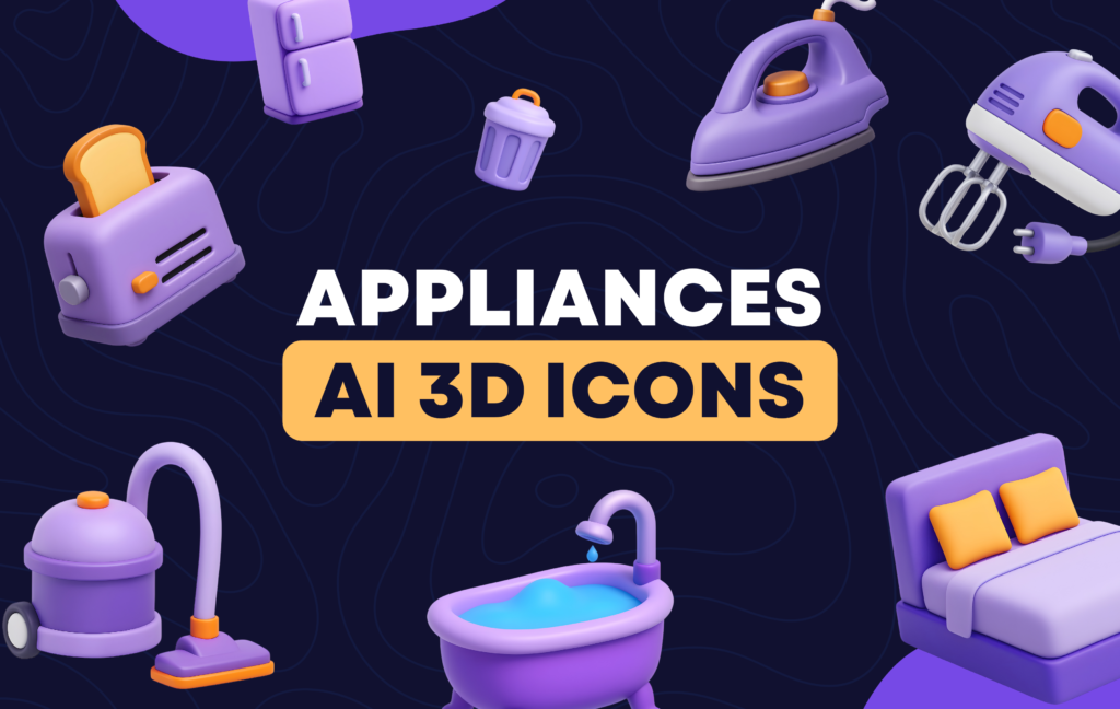 AI Home Appliances 3D Icons